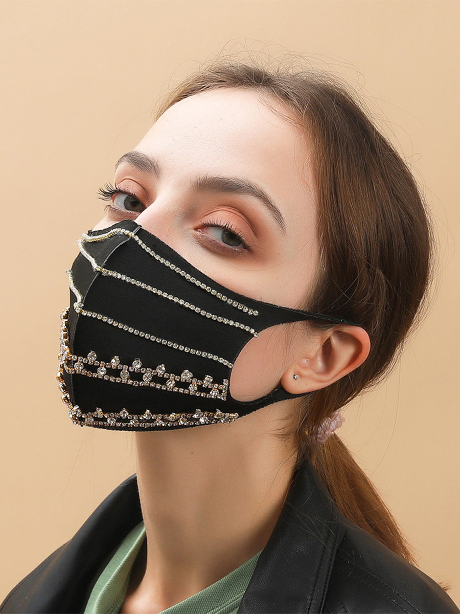 Fabric Baroque Decorative Face Mask