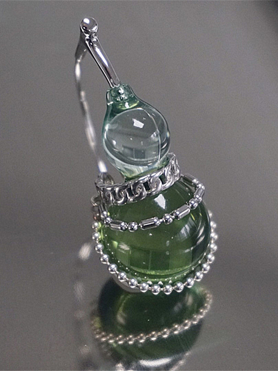 Green Crystal Gourd Pendant-Pack of 1