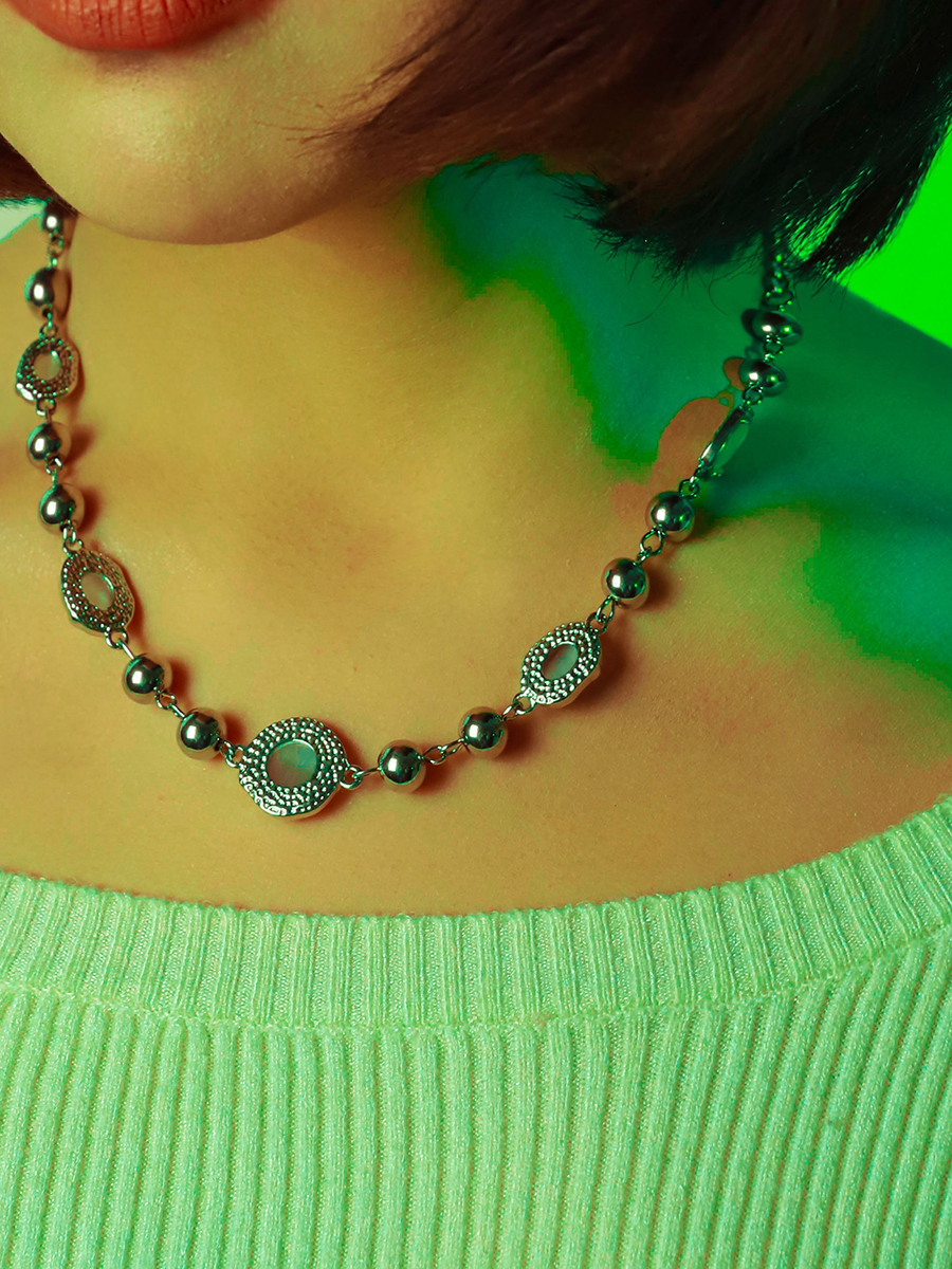 Gemstone Beads Clavicle Necklace