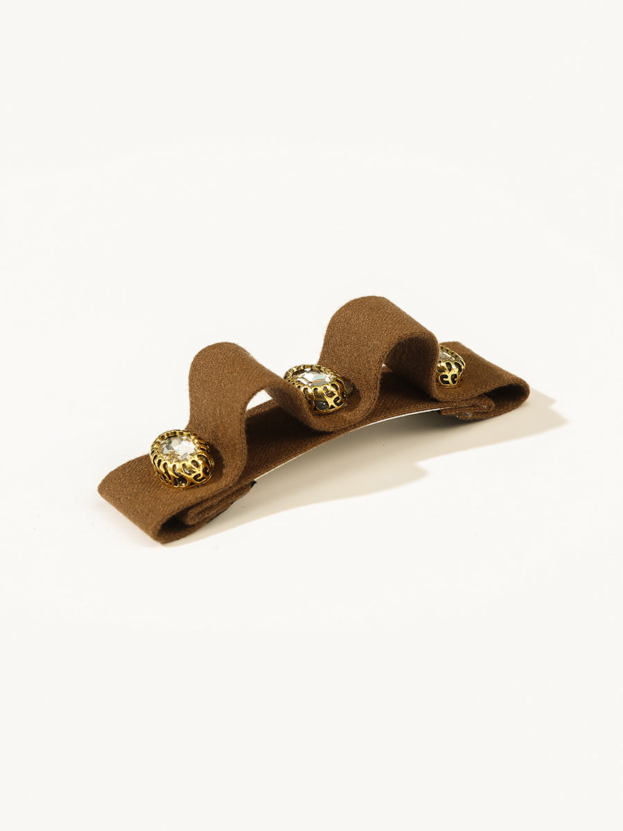 Baroque Pleated Flannel Snap Hair Clip