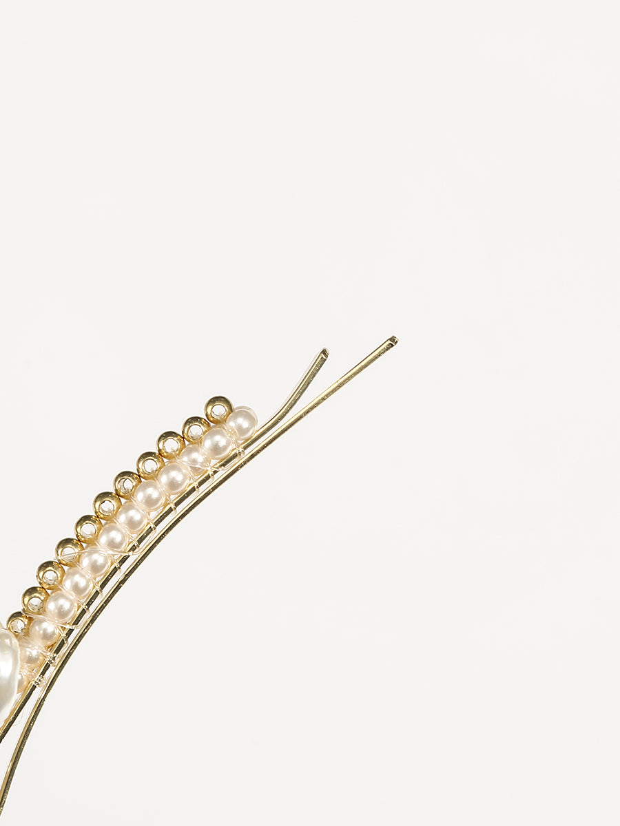 Concave-Convex Pearl Bobby Pin