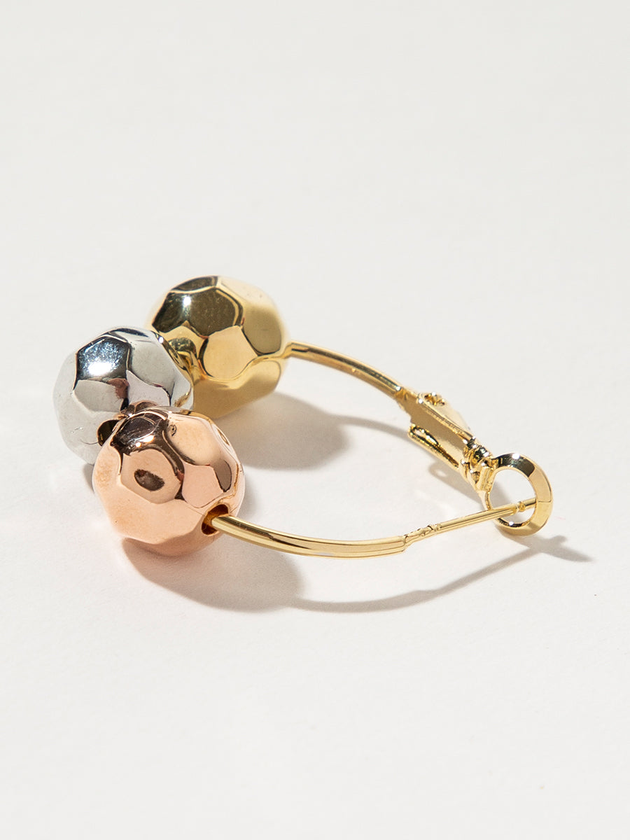 Simple Three-Color Ball Earrings
