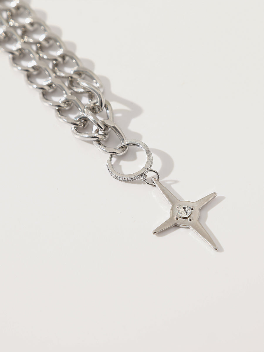 Cross Silver Clavicle Chain