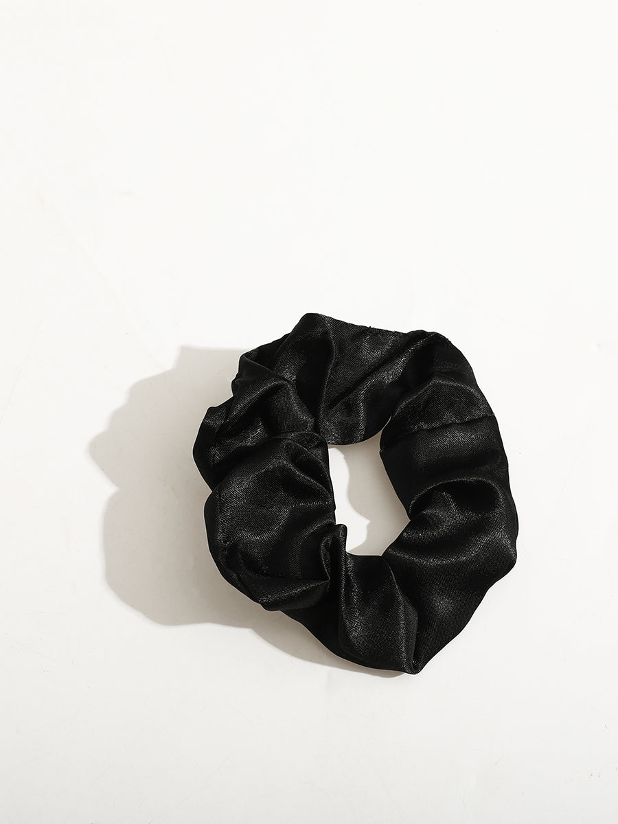 Retro Small Black Scrunchies Set-Pack of 3