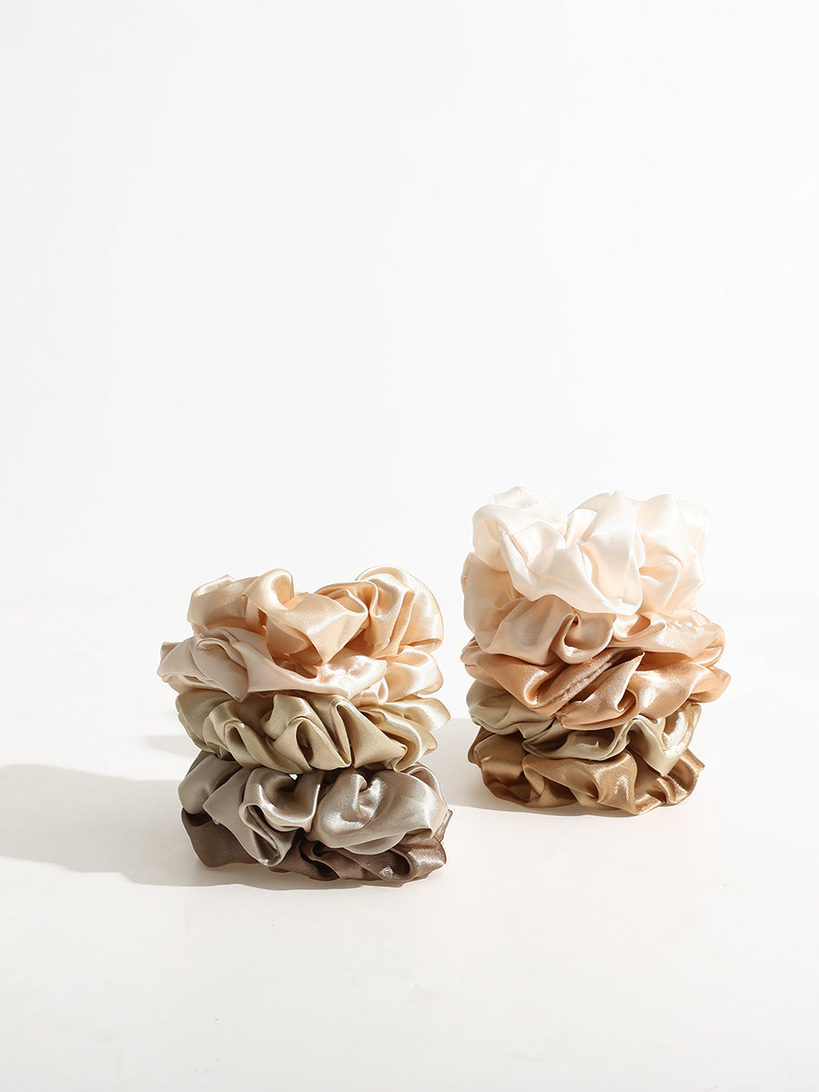 Satin Scrunchies Set-Pack of 10
